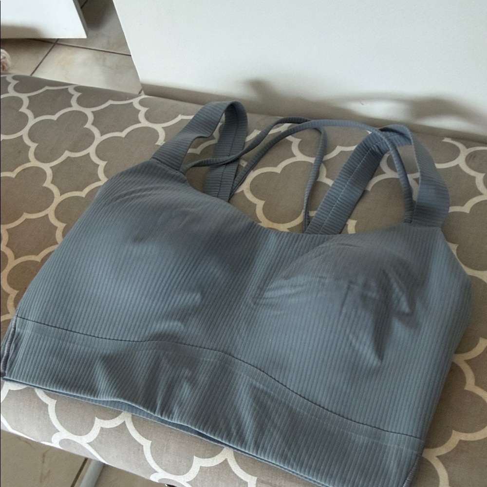 Lululemon Athletica Slate Ribbed Sports Bra